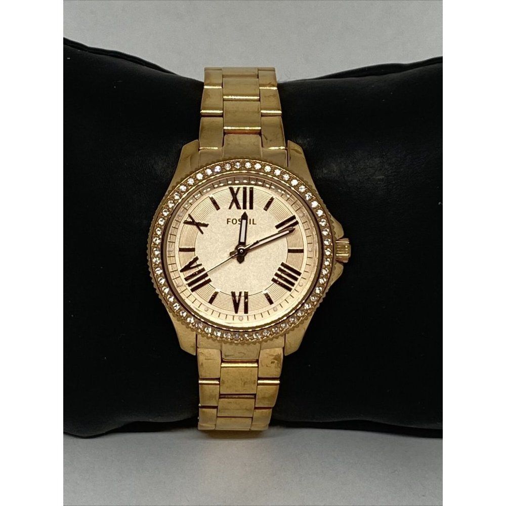 Fossil AM4578 Women's Gold Stainless Steel Analog